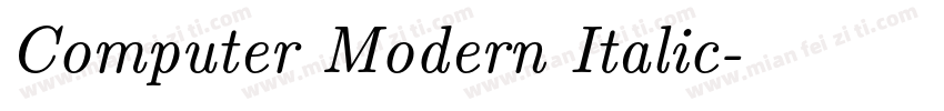 Computer Modern Italic字体转换